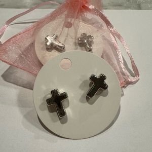 Handmade cross earrings